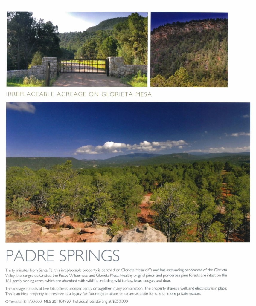 Padre Springs at Glorieta Mesa 1,700,000 ster Enterprises